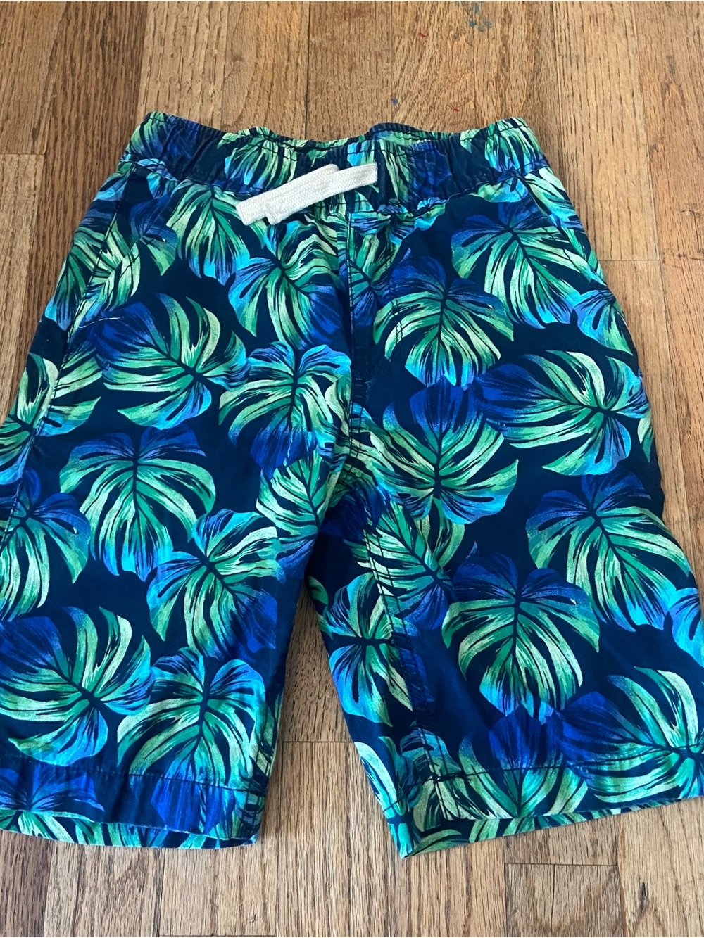 The Children's Place Boys Tropical Monstera Leaf Pull-On Jogger Shorts - Size 8
